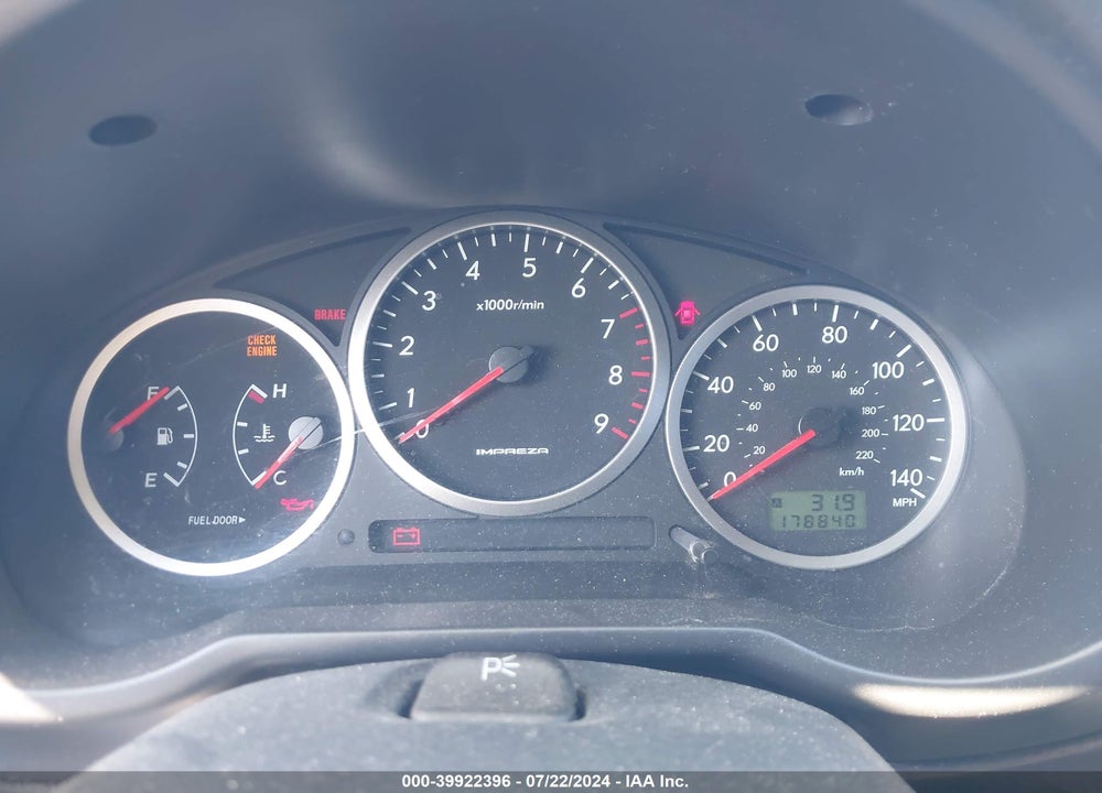 2004 SUBARU IMPREZA WRX VIN: JF1GG29644G812675