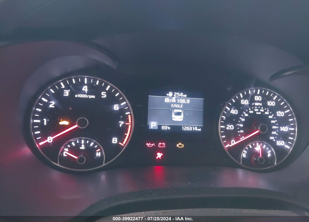 2019 KIA OPTIMA EX VIN: 5XXGU4L16KG311626