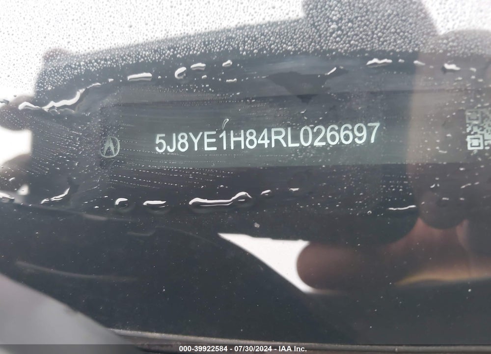 2024 ACURA MDX ADVANCE PACKAGE VIN: 5J8YE1H84RL026697