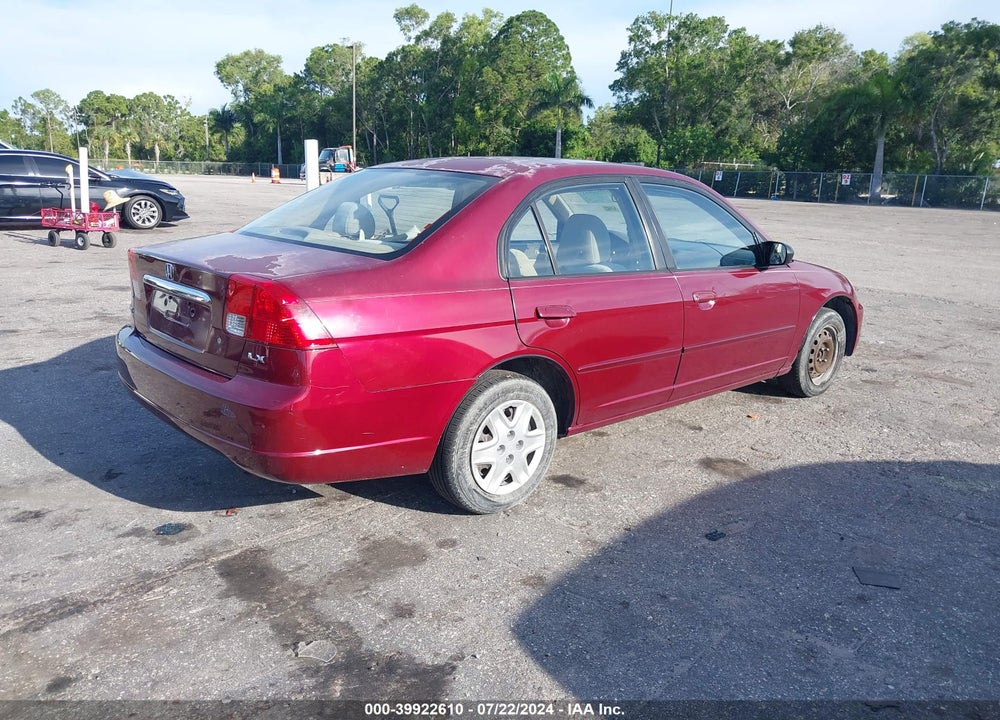 2003 HONDA CIVIC LX VIN: 2HGES16583H530694