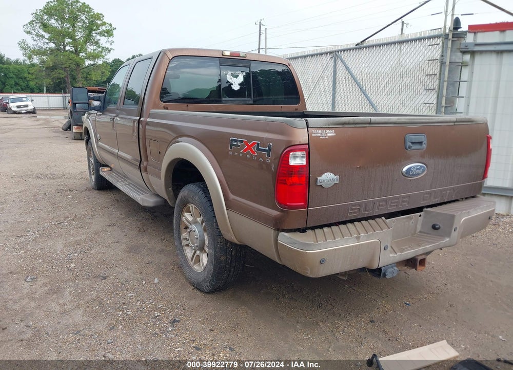 2011 FORD F-250 LARIAT VIN: 1FT7W2BT9BEA72854