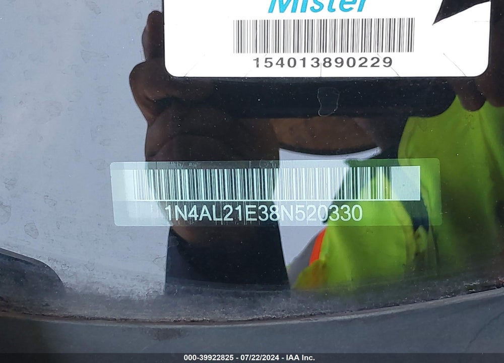 2008 NISSAN ALTIMA 2.5 S VIN: 1N4AL21E38N520330