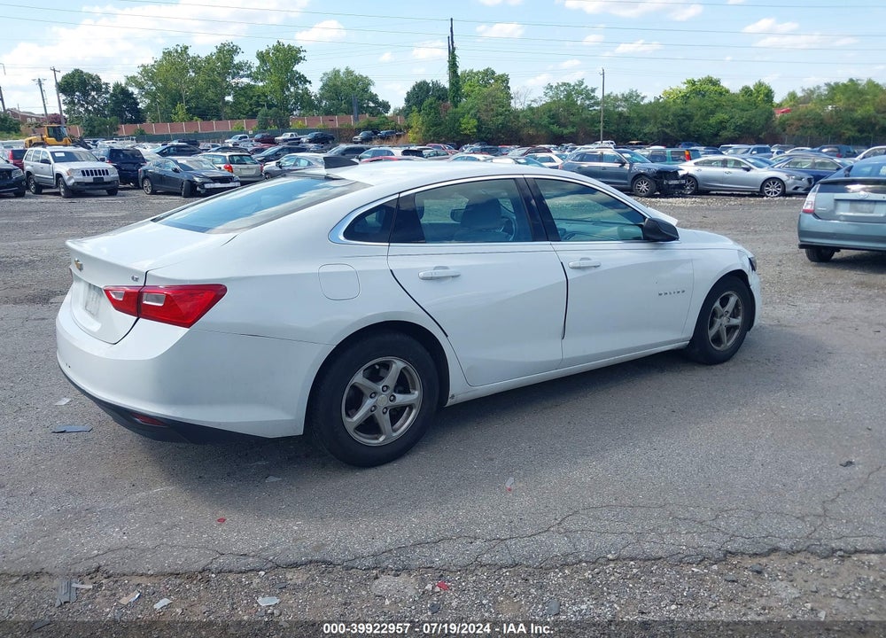 2016 CHEVROLET MALIBU LS VIN: 1G1ZB5ST6GF314676