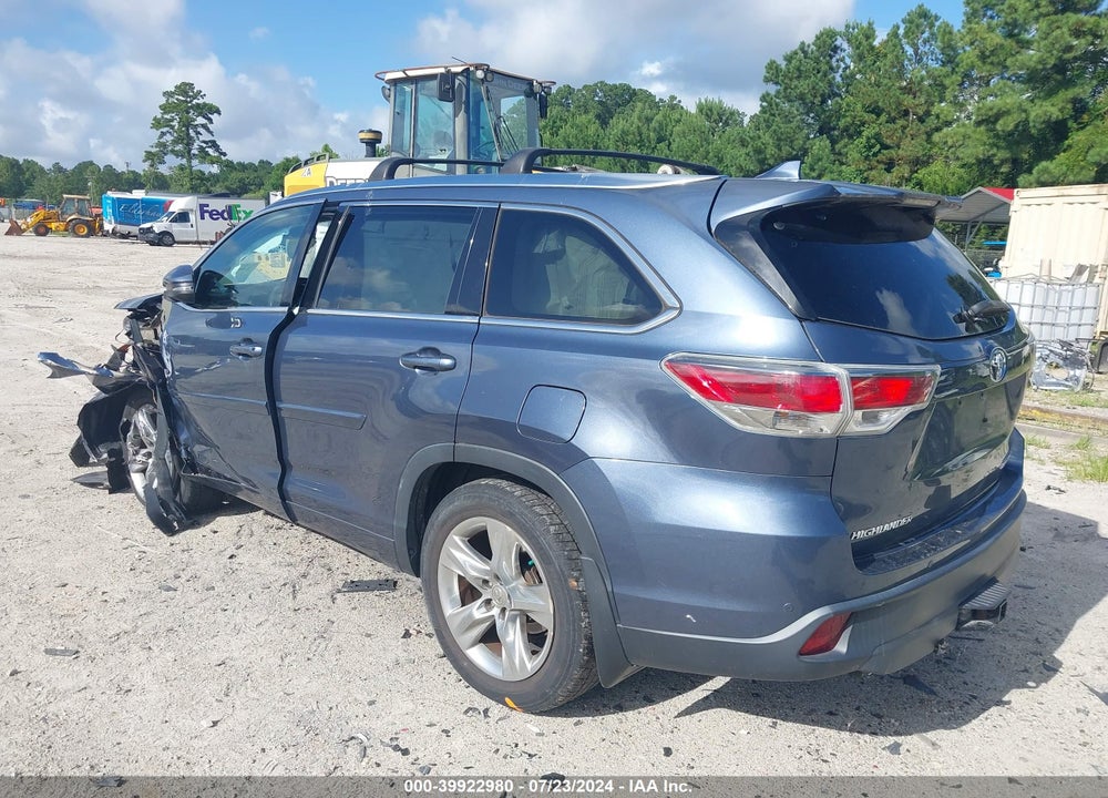 2015 TOYOTA HIGHLANDER LIMITED V6 VIN: 5TDDKRFH3FS196468