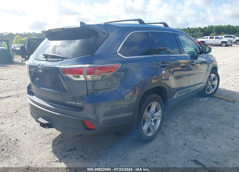 2015 TOYOTA HIGHLANDER LIMITED V6 VIN: 5TDDKRFH3FS196468