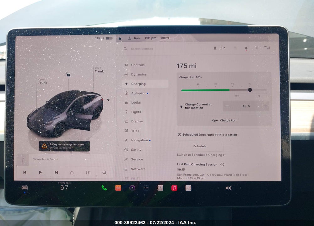 2022 TESLA MODEL Y LONG RANGE DUAL MOTOR ALL-WHEEL DRIVE VIN: 7SAYGDEEXNF396542