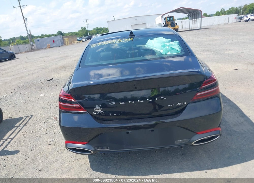 2022 GENESIS G70 3.3T AWD VIN: KMTG54TE6NU098905