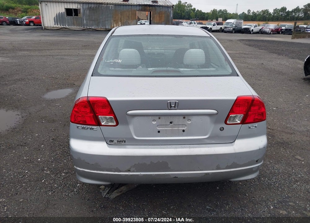 2005 HONDA CIVIC LX VIN: 1HGES16505L012990