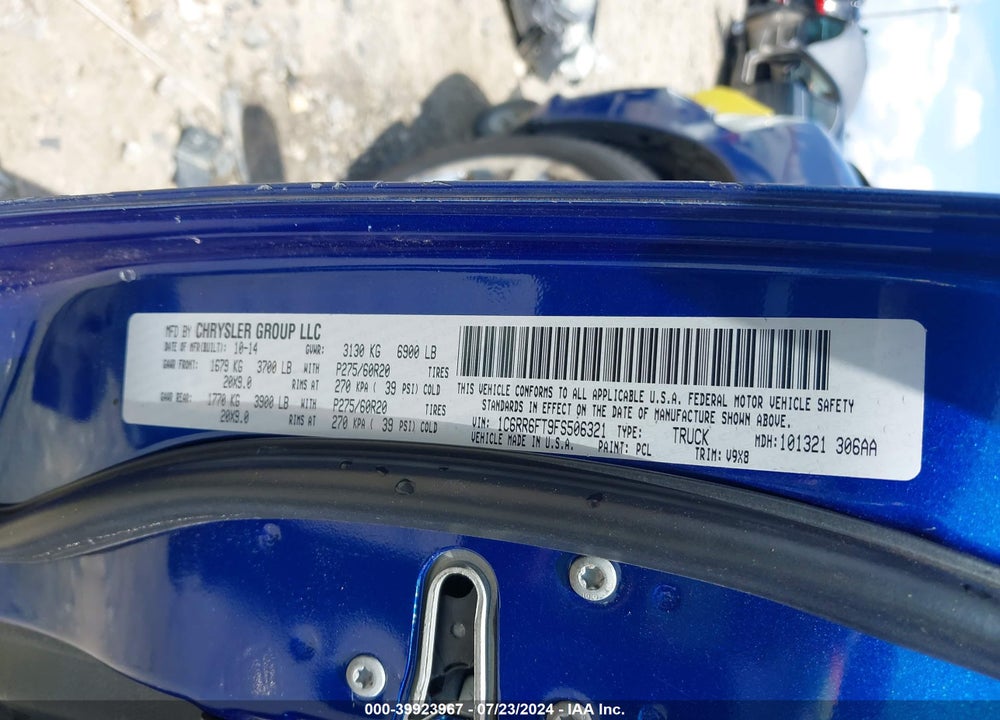 2015 RAM 1500 EXPRESS VIN: 1C6RR6FT9FS506321