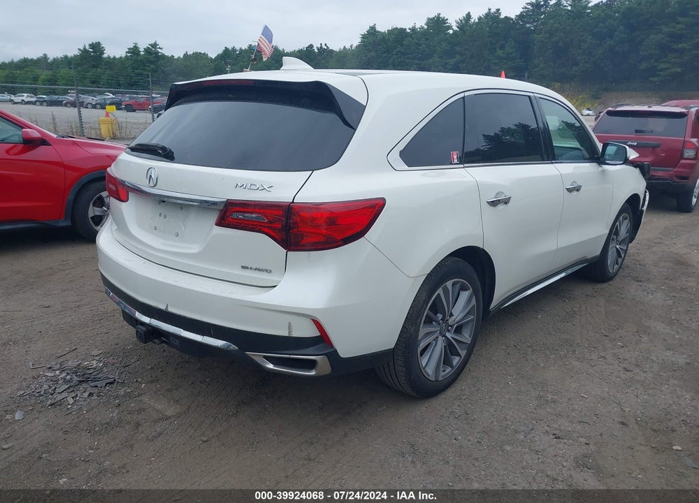 2017 ACURA MDX TECHNOLOGY PACKAGE VIN: 5FRYD4H5XHB042721