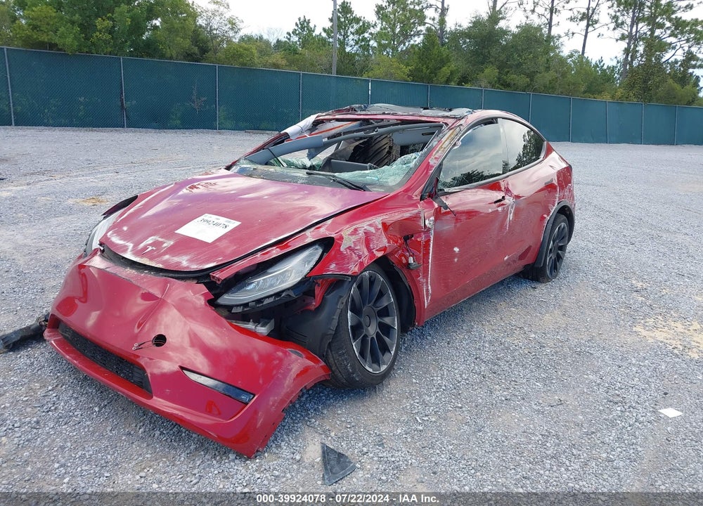 2021 TESLA MODEL Y LONG RANGE DUAL MOTOR ALL-WHEEL DRIVE VIN: 5YJYGDEE3MF175246