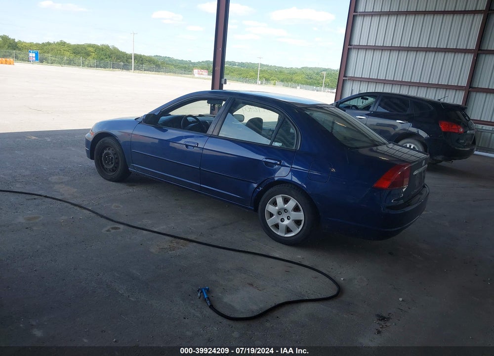 2002 HONDA CIVIC EX VIN: 1HGES26752L039315