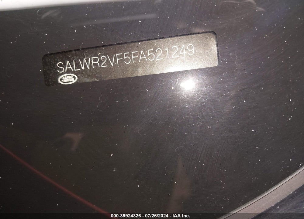 2015 LAND ROVER RANGE ROVER SPORT VIN: SALWR2VF5FA521249