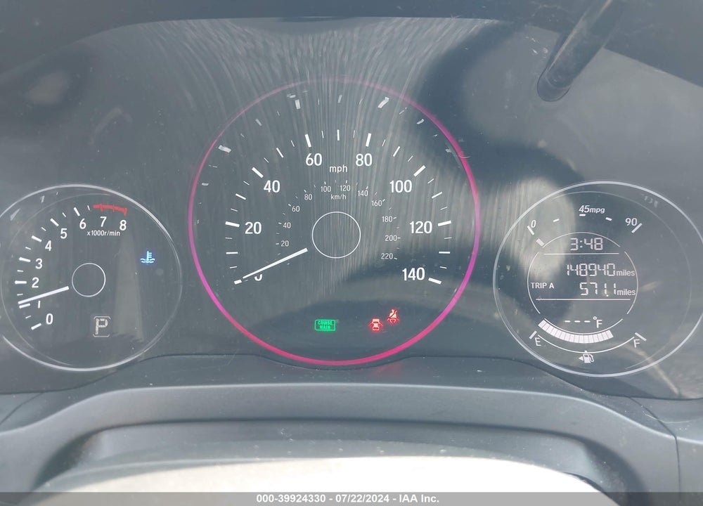 2016 HONDA HR-V VIN: 3CZRU5H33GM743776