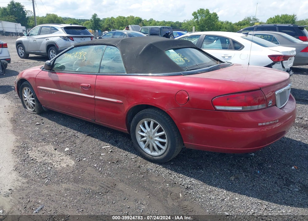 2001 CHRYSLER SEBRING LXI VIN: 1C3EL55UX1N562633