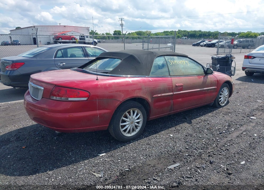 2001 CHRYSLER SEBRING LXI VIN: 1C3EL55UX1N562633