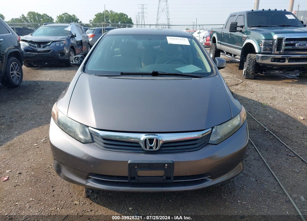 2012 HONDA CIVIC LX VIN: 19XFB2F59CE099254