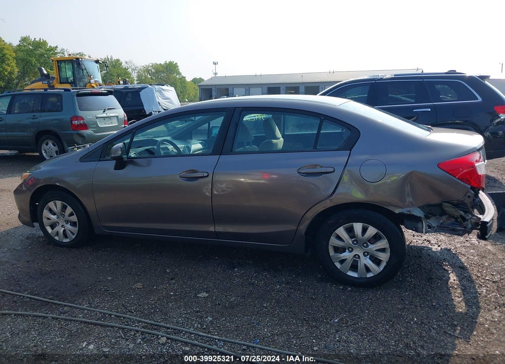 2012 HONDA CIVIC LX VIN: 19XFB2F59CE099254