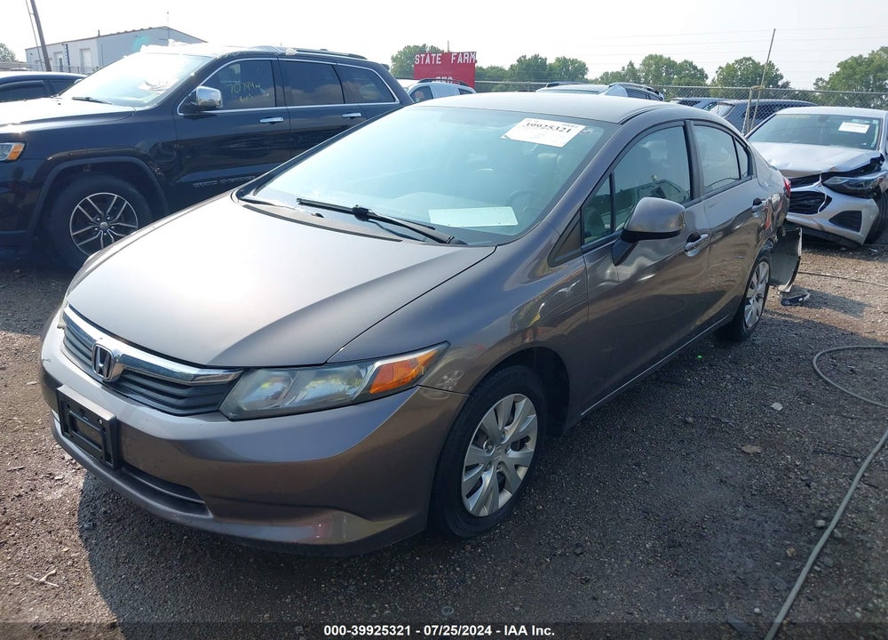2012 HONDA CIVIC LX VIN: 19XFB2F59CE099254