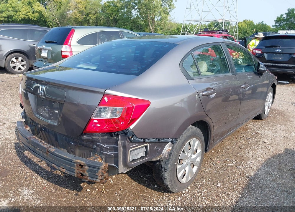 2012 HONDA CIVIC LX VIN: 19XFB2F59CE099254