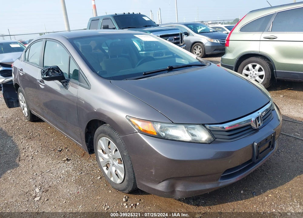 2012 HONDA CIVIC LX VIN: 19XFB2F59CE099254