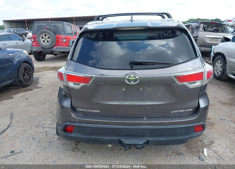 2016 TOYOTA HIGHLANDER LIMITED PLATINUM V6 VIN: 5TDDKRFH6GS341133