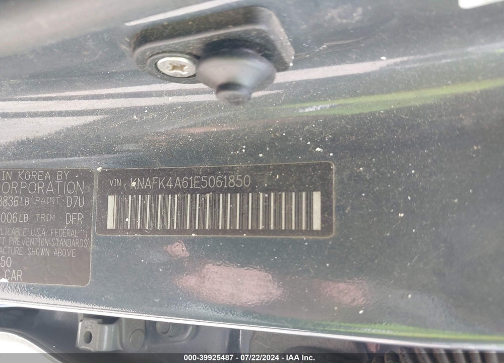 2014 KIA FORTE LX VIN: KNAFK4A61E5061850