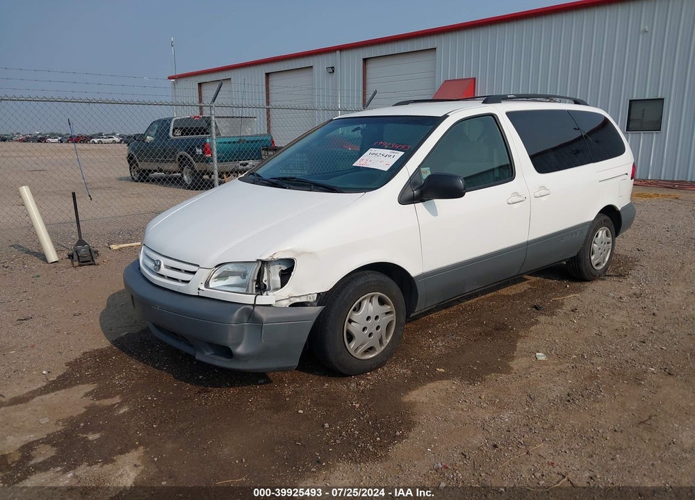 2002 TOYOTA SIENNA LE VIN: 4T3ZF13C12U488889