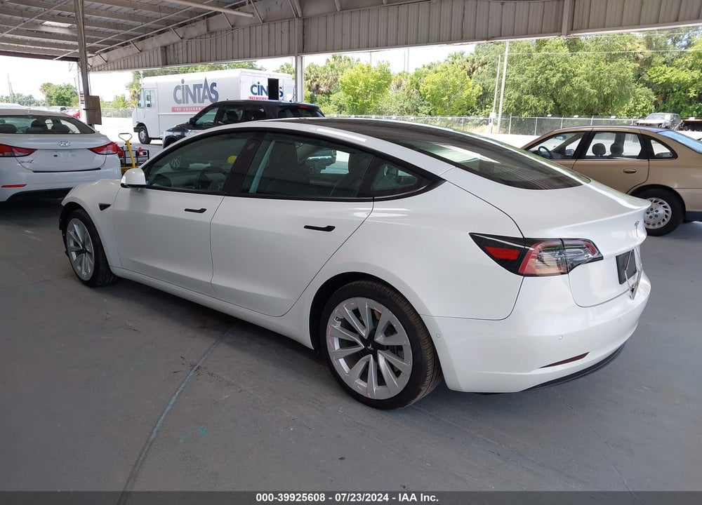 2022 TESLA MODEL 3 LONG RANGE DUAL MOTOR ALL-WHEEL DRIVE VIN: 5YJ3E1EB0NF192480