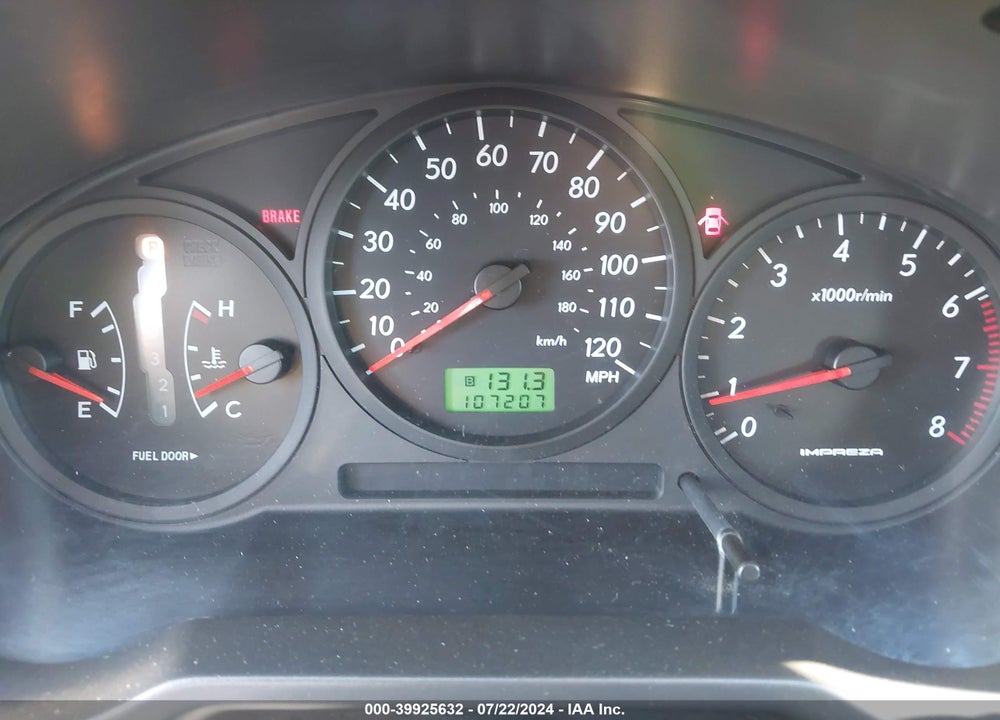 2004 SUBARU IMPREZA 2.5TS VIN: JF1GG65504H804118