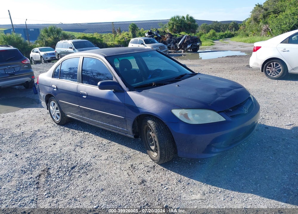 2005 HONDA CIVIC LX VIN: 2HGES16555H521731