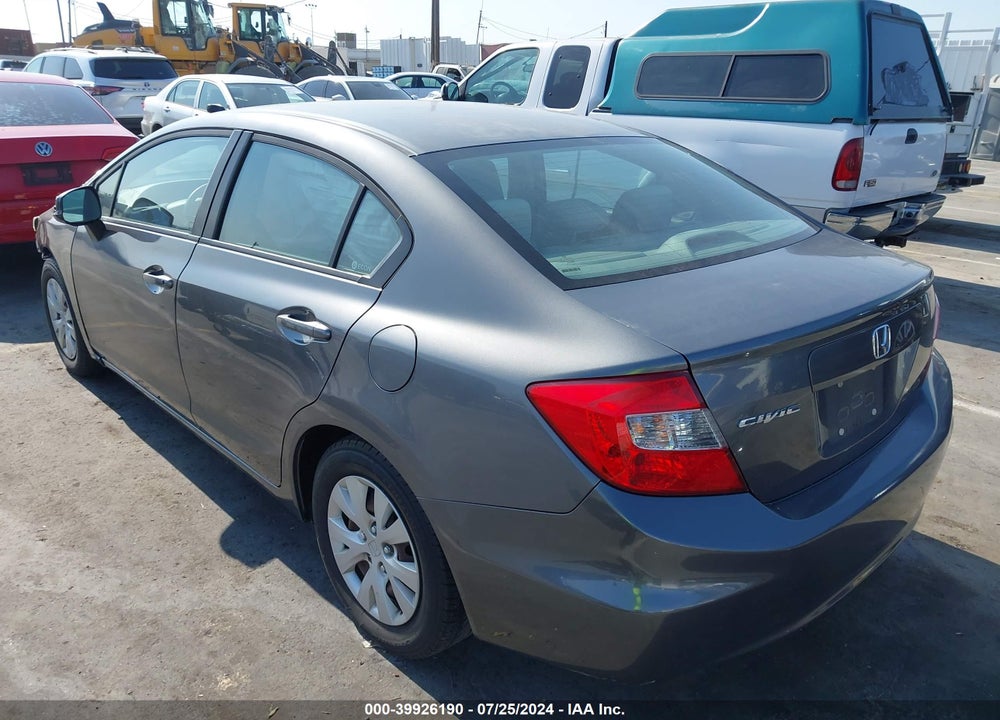 2012 HONDA CIVIC LX VIN: 19XFB2F5XCE307173