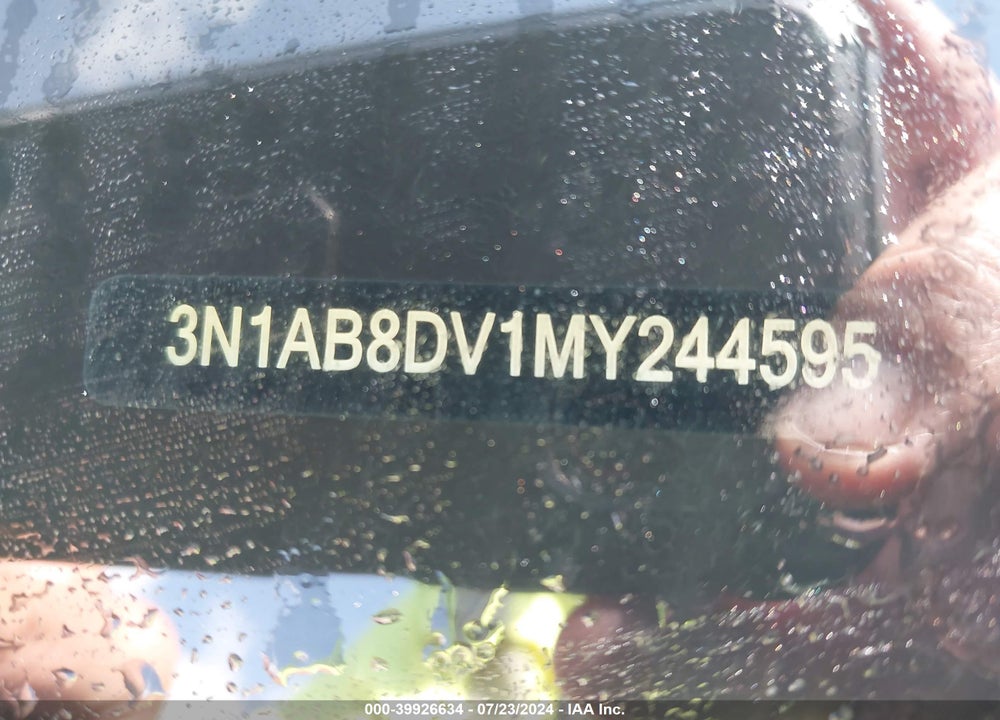 2021 NISSAN SENTRA SR XTRONIC CVT VIN: 3N1AB8DV1MY244595
