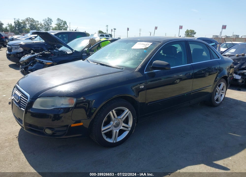 2007 AUDI A4 2.0T VIN: WAUAF78E27A204375