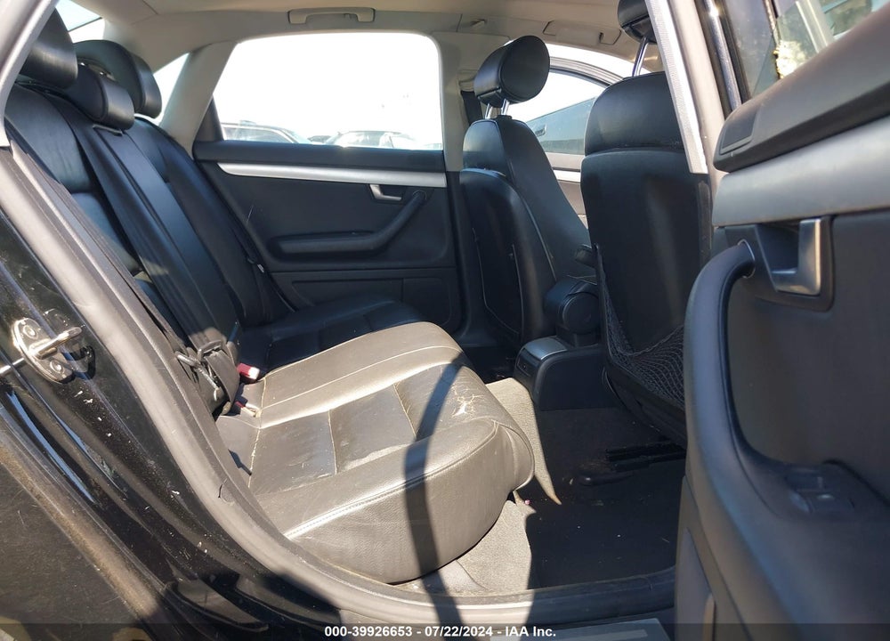 2007 AUDI A4 2.0T VIN: WAUAF78E27A204375