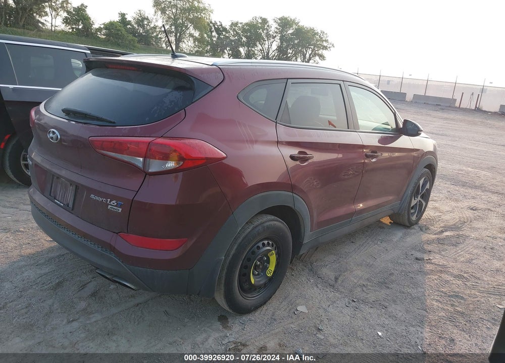 2016 HYUNDAI TUCSON SPORT VIN: KM8J3CA20GU076636