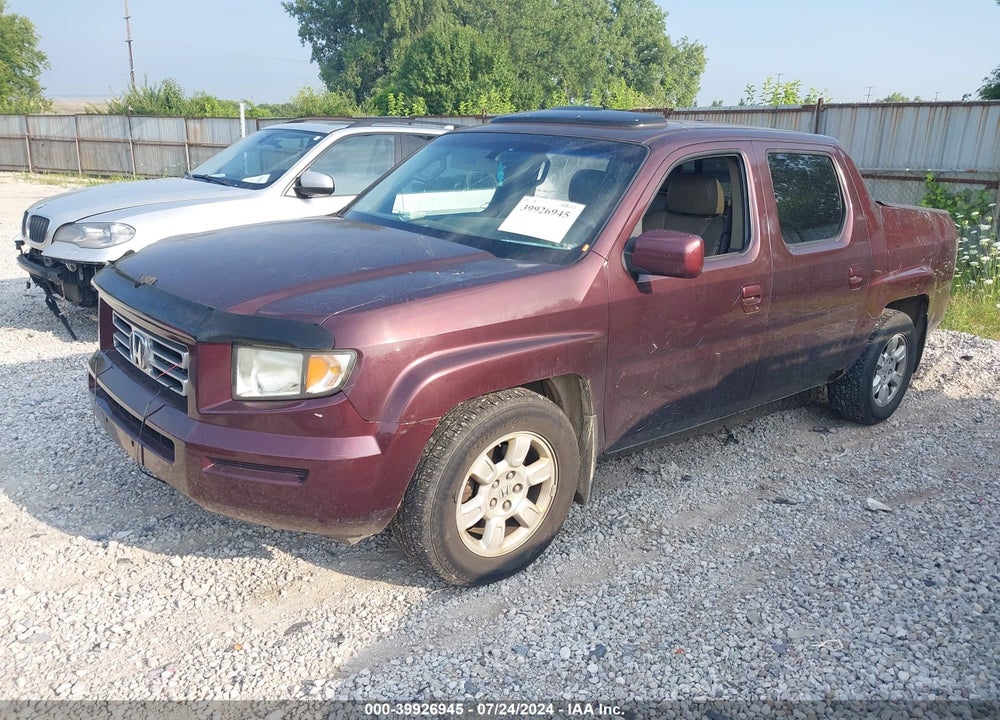 2007 HONDA RIDGELINE RTL VIN: 2HJYK16547H514991
