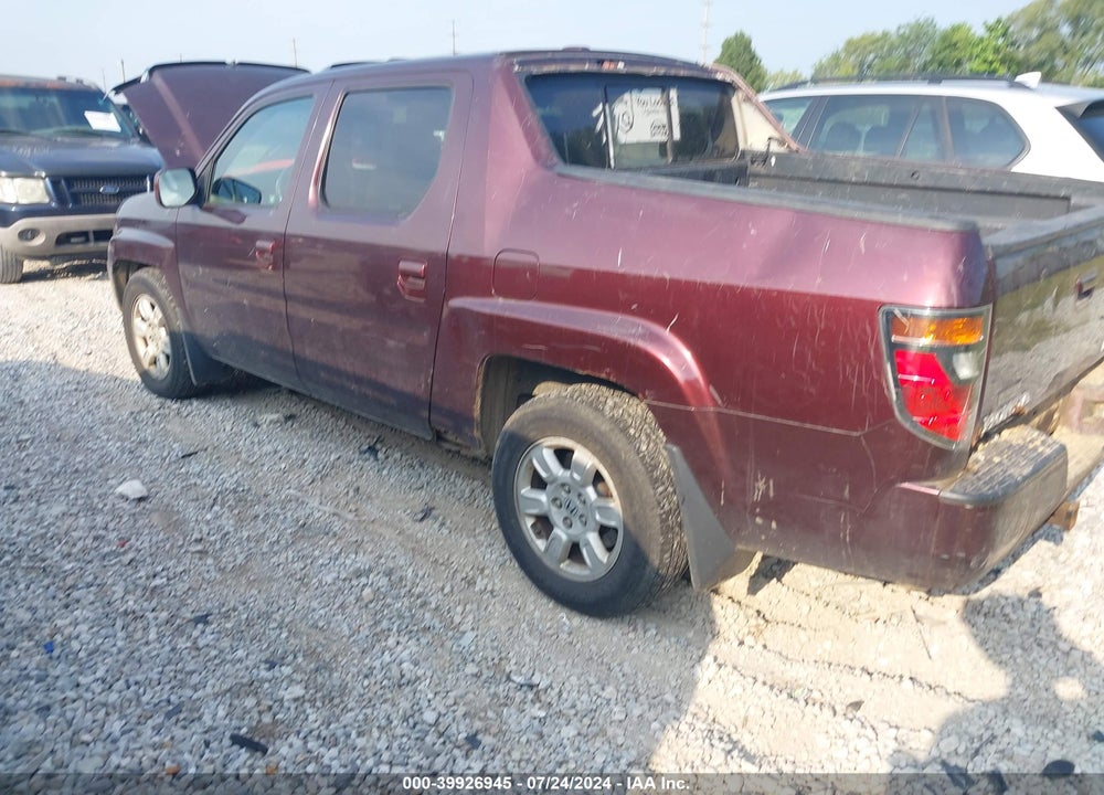2007 HONDA RIDGELINE RTL VIN: 2HJYK16547H514991