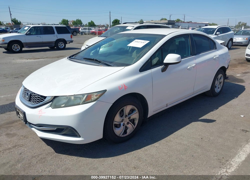 2013 HONDA CIVIC LX VIN: 19XFB2F52DE225777