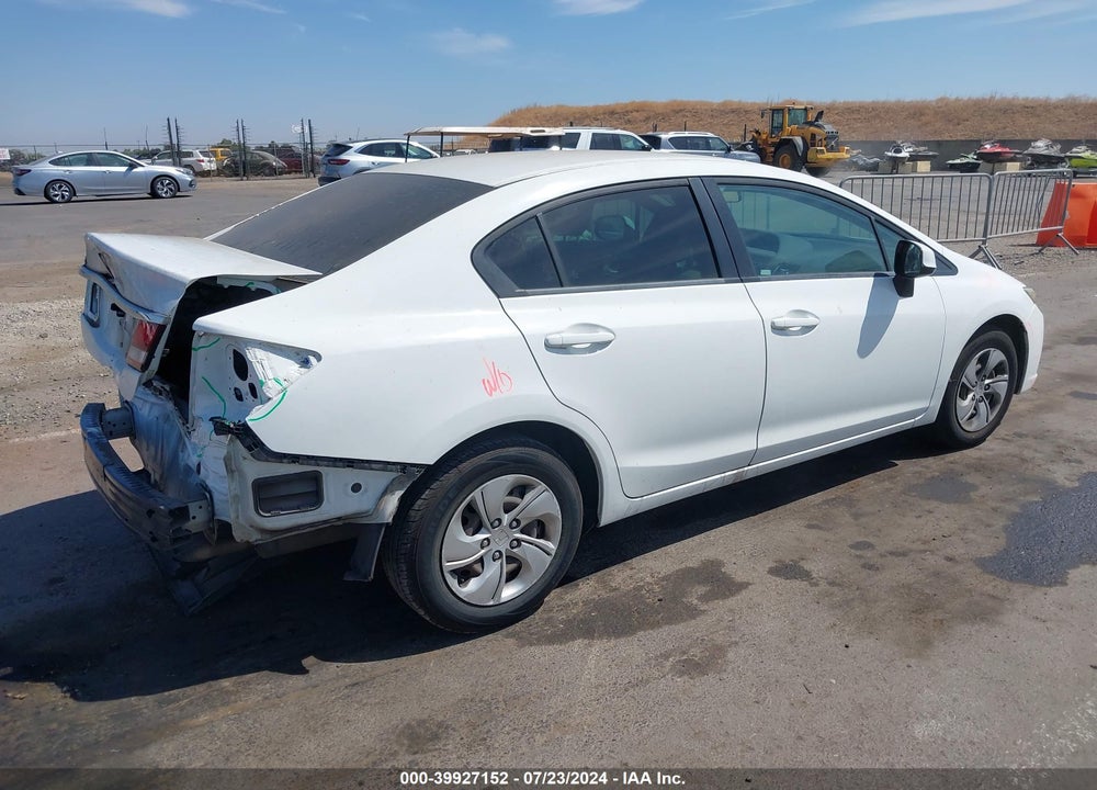 2013 HONDA CIVIC LX VIN: 19XFB2F52DE225777