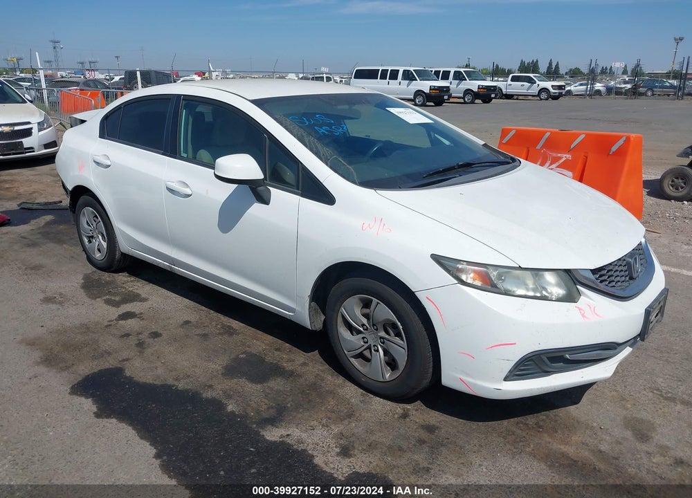 2013 HONDA CIVIC LX VIN: 19XFB2F52DE225777