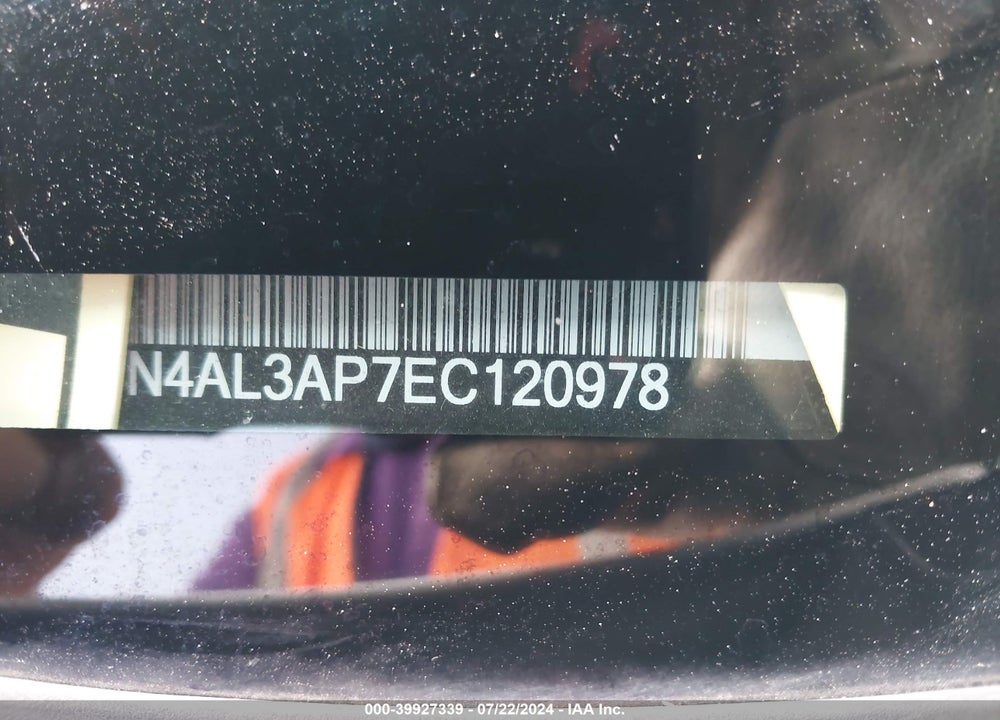 2014 NISSAN ALTIMA 2.5 SL VIN: 1N4AL3AP7EC120978