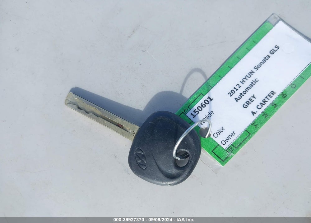 2012 HYUNDAI SONATA GLS VIN: 5NPEB4ACXCH374767