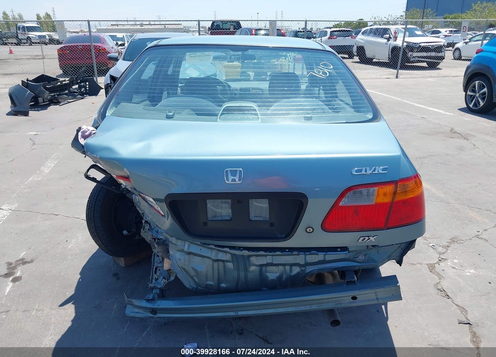 2000 HONDA CIVIC DX VIN: 2HGEJ6625YH507810
