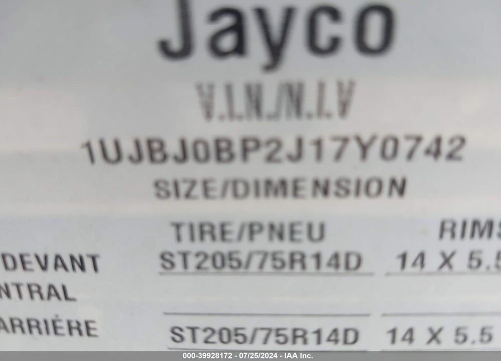 2018 JAYCO JAYFLIGHT 265RLS VIN: 1UJBJ0BP2J17Y0742