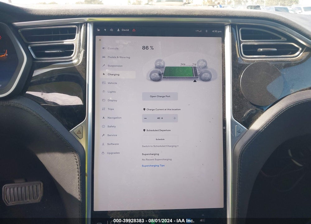 2014 TESLA MODEL S P85 VIN: 5YJSA1H14EFP50311