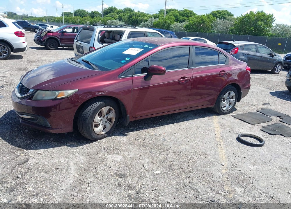 2014 HONDA CIVIC LX VIN: 2HGFB2F56EH509226