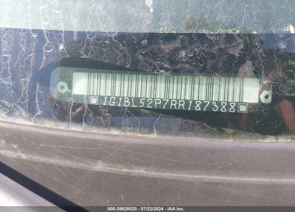 1994 CHEVROLET CAPRICE CLASSIC VIN: 1G1BL52P7RR187388