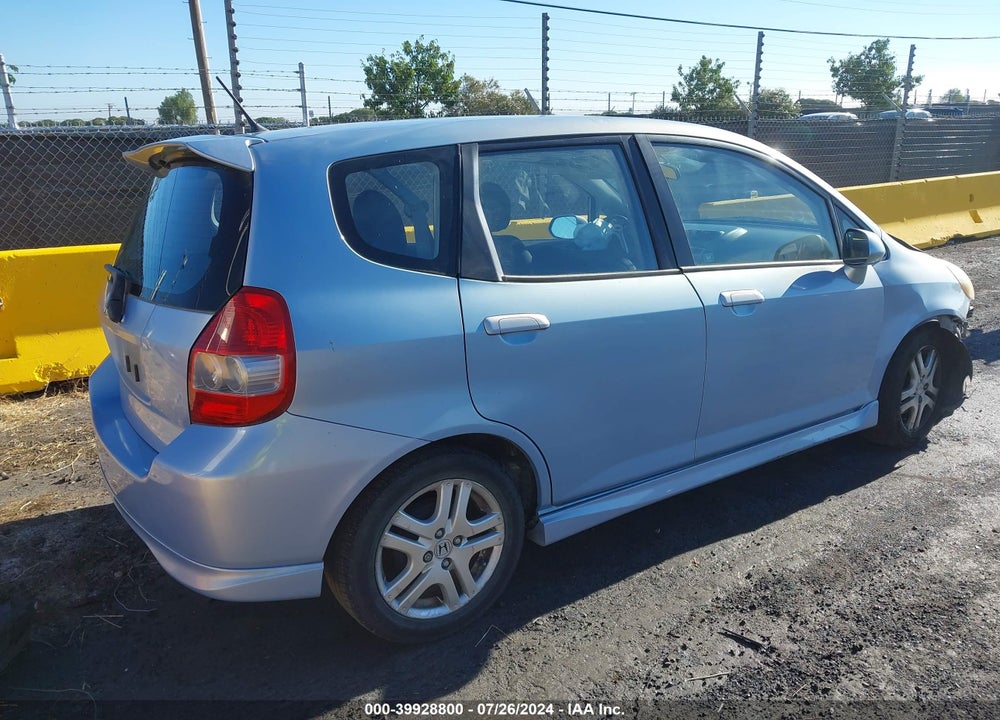 2008 HONDA FIT SPORT VIN: JHMGD38678S032858