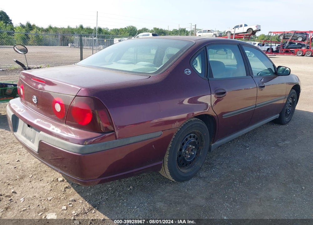 2003 CHEVROLET IMPALA VIN: 2G1WF52E439391140